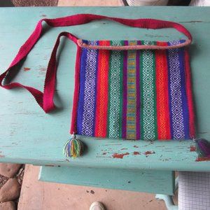 Unique Bohemian Festival Woven Cloth Crossbody Handbag